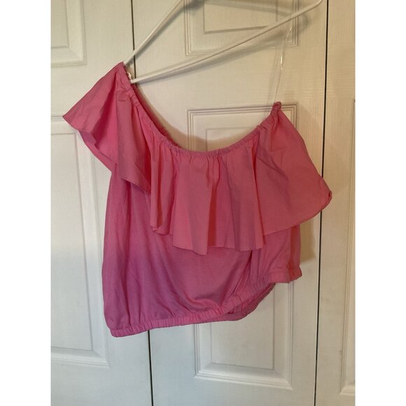 A New Day Pink One Shoulder Ruffle Top Size XXL - Picture 2 of 2